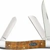 Case Knives Case Medium Stockman Knife 47122 - Yellow Curly Oak - 7318SS -Cheap Case Knives Store CA 47122