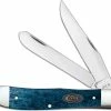 Case Knives Case Trapper Knife 52800 Smooth Mediterranean Blue Bone 6254SS -Cheap Case Knives Store CA 52800