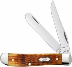 Case Knives Case Mini Trapper Knife 52830 - Jigged Antique Bone - 6207SS