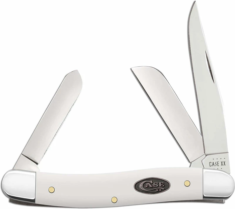 Case Knives Case Medium Stockman Knife 63961 - White Synthetic - 4318SS 3 Case Knives Case Medium Stockman Knife 63961 - White Synthetic - 4318SS