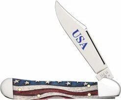 Case Knives Case Mini CopperLock Knife 64141 Star Spangled Smooth Natural Bone 61749LSS