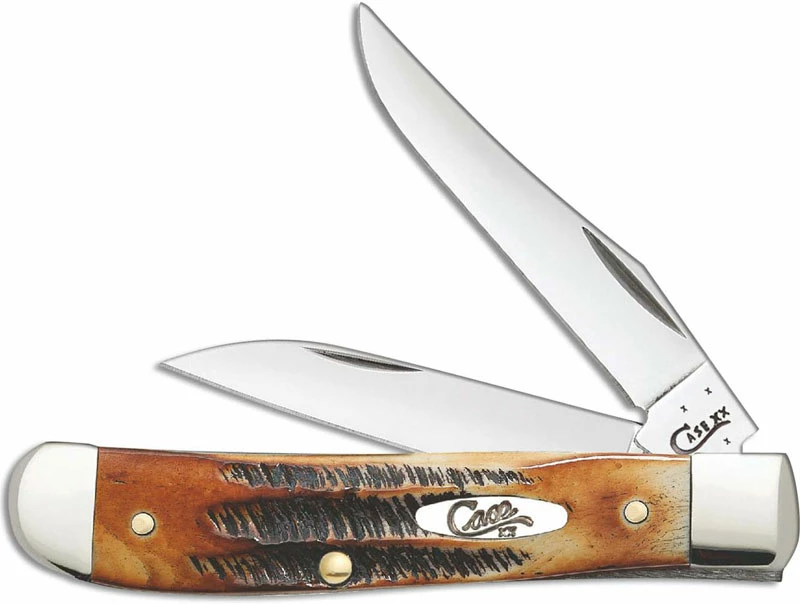 Case Knives Case Mini Trapper Knife, BoneStag, CA-65305 3 Case Knives Case Mini Trapper Knife, BoneStag, CA-65305