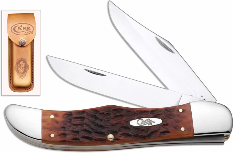 Case Knives Case Folding Hunter, Chestnut Bone CV, CA-7013 3 Case Knives Case Folding Hunter, Chestnut Bone CV, CA-7013