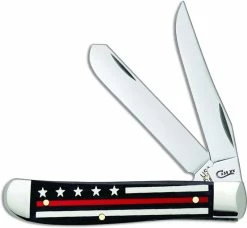 Case Knives Case Mini Trapper Knife 07311 Red Line Stripes Of Service 6207SS