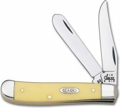 Case Knives Case Mini Trapper, Yellow Synthetic, CA-80029