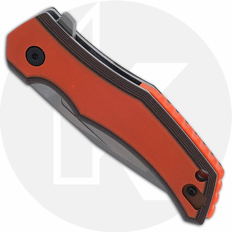 CRKT Knives CRKT Fawkes 2372 - Alan Folts Assisted EDC - Bead Blast Clip Point - Dual Layer Orange G10 - Liner Lock Flipper Folder 4 CRKT Knives CRKT Fawkes 2372 - Alan Folts Assisted EDC - Bead Blast Clip Point - Dual Layer Orange G10 - Liner Lock Flipper Folder - Image 2