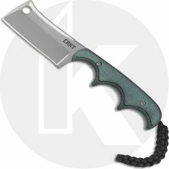 CRKT Knives CRKT Minimalist Cleaver - 2383 - Alan Folts - Neck Knife - Bead Blast Fixed Blade - Finger Grooved Handle