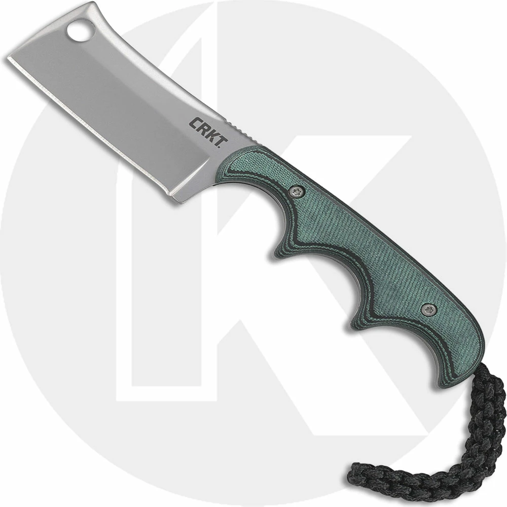 CRKT Knives CRKT Minimalist Cleaver - 2383 - Alan Folts - Neck Knife - Bead Blast Fixed Blade - Finger Grooved Handle 3 CRKT Knives CRKT Minimalist Cleaver - 2383 - Alan Folts - Neck Knife - Bead Blast Fixed Blade - Finger Grooved Handle