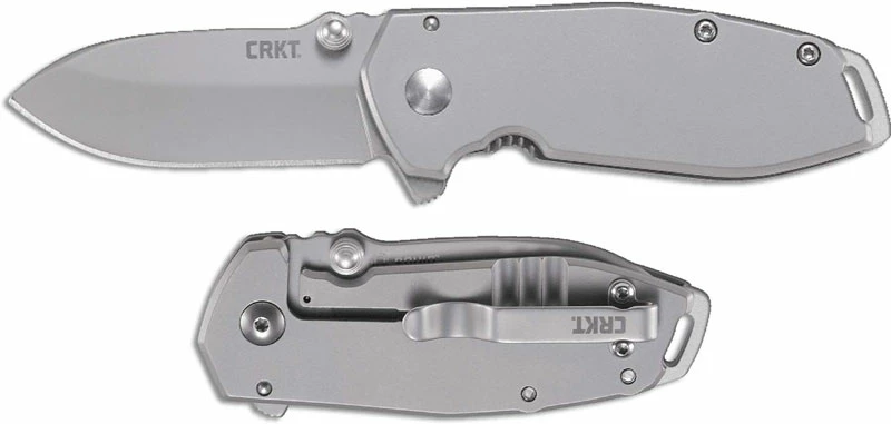 CRKT Knives CRKT Squid Assisted 2492 - Lucas Burnley EDC - Bead Blast Drop Point - Bead Blast Stainless Steel - Frame Lock Flipper Folder 4 CRKT Knives CRKT Squid Assisted 2492 - Lucas Burnley EDC - Bead Blast Drop Point - Bead Blast Stainless Steel - Frame Lock Flipper Folder - Image 2