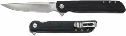 CRKT Knives CRKT LCK Plus Large 3810 - Matthew Lerch Assisted EDC - Satin Drop Point - Black GRN - Liner Lock Flipper Folder -Cheap Case Knives Store CR 3810
