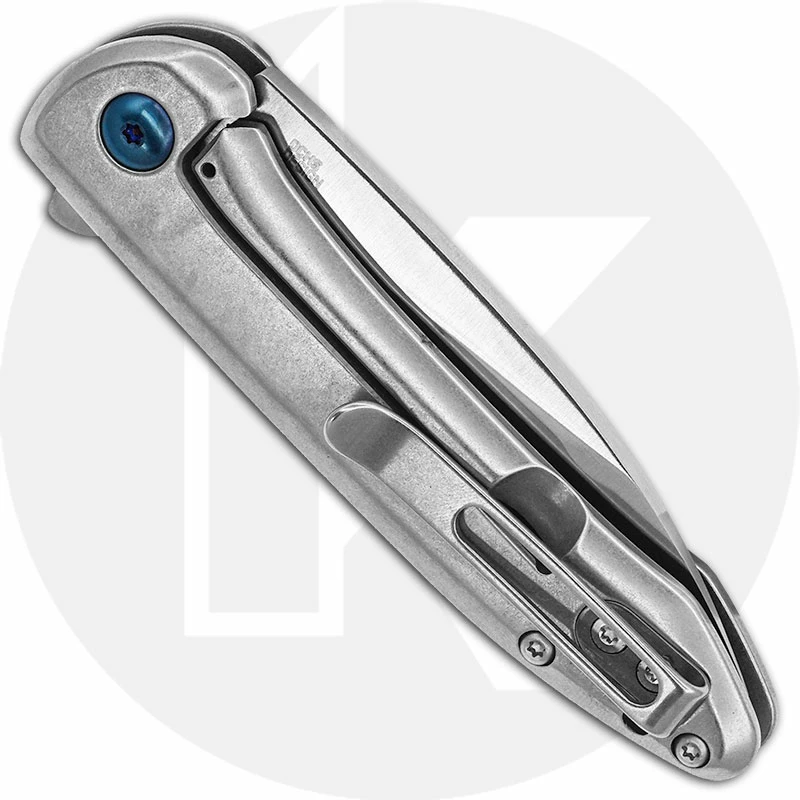 CRKT Knives CRKT Delineation 5385 - Eric Ochs Assisted EDC - Satin Drop Point - Stonewash Stainless Steel - Flipper Folder 5 CRKT Knives CRKT Delineation 5385 - Eric Ochs Assisted EDC - Satin Drop Point - Stonewash Stainless Steel - Flipper Folder - Image 3