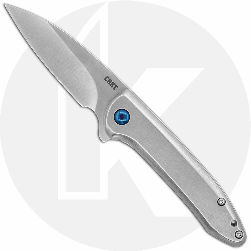 CRKT Knives CRKT Delineation 5385 - Eric Ochs Assisted EDC - Satin Drop Point - Stonewash Stainless Steel - Flipper Folder 3 CRKT Knives CRKT Delineation 5385 - Eric Ochs Assisted EDC - Satin Drop Point - Stonewash Stainless Steel - Flipper Folder