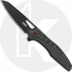 CRKT Knives CRKT Thero 6290 - TJ Schwarz EDC - Black Oxide Sheepsfoot - Black GRN And Carbon Fiber - Liner Lock Folder