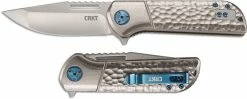 CRKT Knives CRKT Lanny 6525 - Liong Mah Assisted EDC - Satin Clip Point - Milled Aluminum - Liner Lock Flipper Folder -Cheap Case Knives Store CR 6525