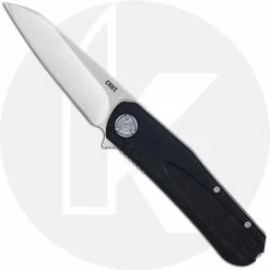 CRKT Knives CRKT Mah-Hawk 6535 - Liong Mah Assisted EDC - Satin Drop Point - Black GRN - Flipper Folder