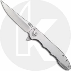 CRKT Knives CRKT Up And At 'Em 7076 Knife Matt Lerch EDC Drop Point Flipper Folder Stainless Steel Frame Lock