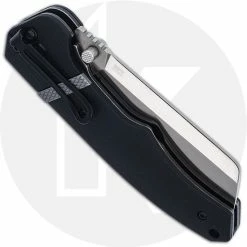 CRKT Knives CRKT Ripsnort II 7271 - Philip Booth EDC - Satin Cleaver Blade - Black GRN With Stainless Steel Inlay -Cheap Case Knives Store CR 7271 CLOSED BACK