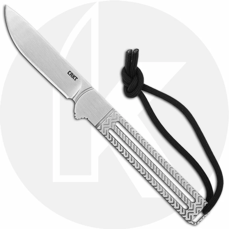 CRKT Knives CRKT Testy 7524 - Compact EDC - Satin Drop Point Fixed Blade - Skeletonized SS - Polypropylene Sheath 3 CRKT Knives CRKT Testy 7524 - Compact EDC - Satin Drop Point Fixed Blade - Skeletonized SS - Polypropylene Sheath