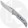 CRKT Knives CRKT Oxcart Assisted 6135 - Satin Clip Point - Drilled Stainless Steel - Frame Lock Flipper Folder -Cheap Case Knives Store CRKT 6135 OPEN