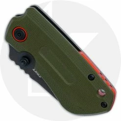 CRKT Knives CRKT Overland Compact 6277 - TJ Schwarz EDC - Black Stonewash Sheepsfoot - Green G10 / Black Stonewash SS - Frame Lock Folder 6 CRKT Knives CRKT Overland Compact 6277 - TJ Schwarz EDC - Black Stonewash Sheepsfoot - Green G10 / Black Stonewash SS - Frame Lock Folder -Cheap Case Knives Store CRKT 6277 CLOSED FRONT