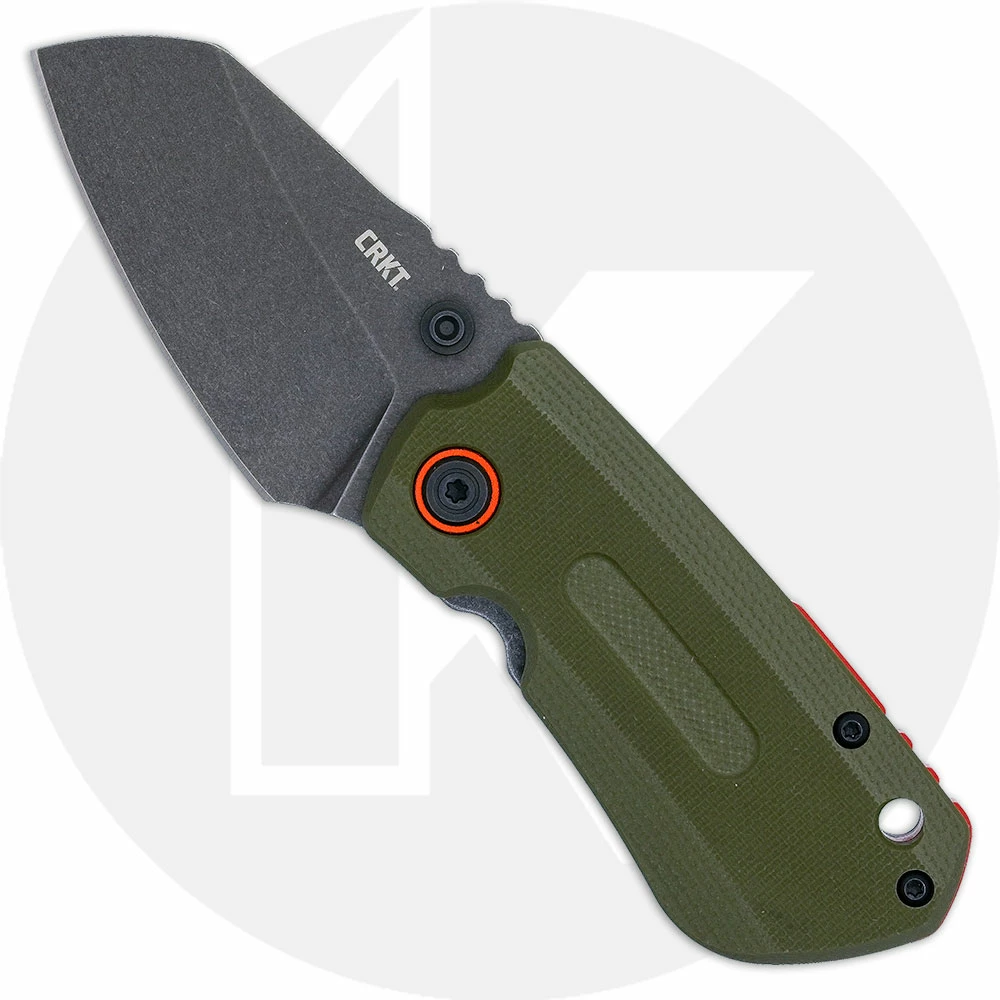 CRKT Knives CRKT Overland Compact 6277 - TJ Schwarz EDC - Black Stonewash Sheepsfoot - Green G10 / Black Stonewash SS - Frame Lock Folder 3 CRKT Knives CRKT Overland Compact 6277 - TJ Schwarz EDC - Black Stonewash Sheepsfoot - Green G10 / Black Stonewash SS - Frame Lock Folder