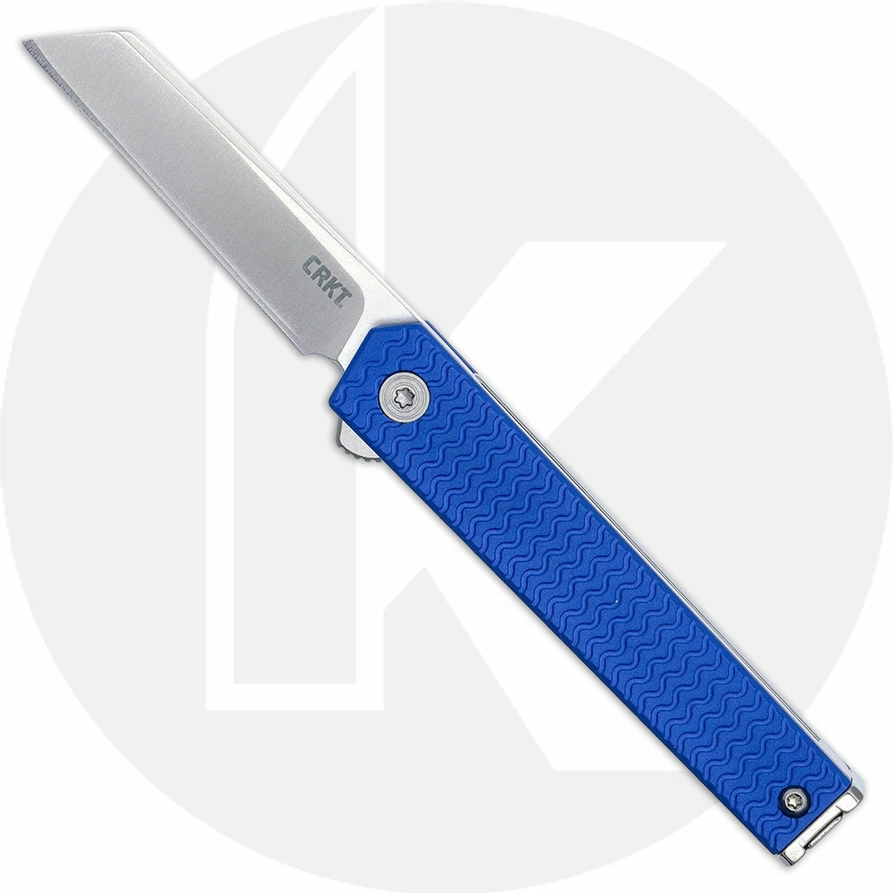 CRKT Knives CRKT CEO Microflipper 7083 - Richard Rogers Gents EDC - Satin Blade - Blue Aluminum - Liner Lock Flipper Folder 3 CRKT Knives CRKT CEO Microflipper 7083 - Richard Rogers Gents EDC - Satin Blade - Blue Aluminum - Liner Lock Flipper Folder