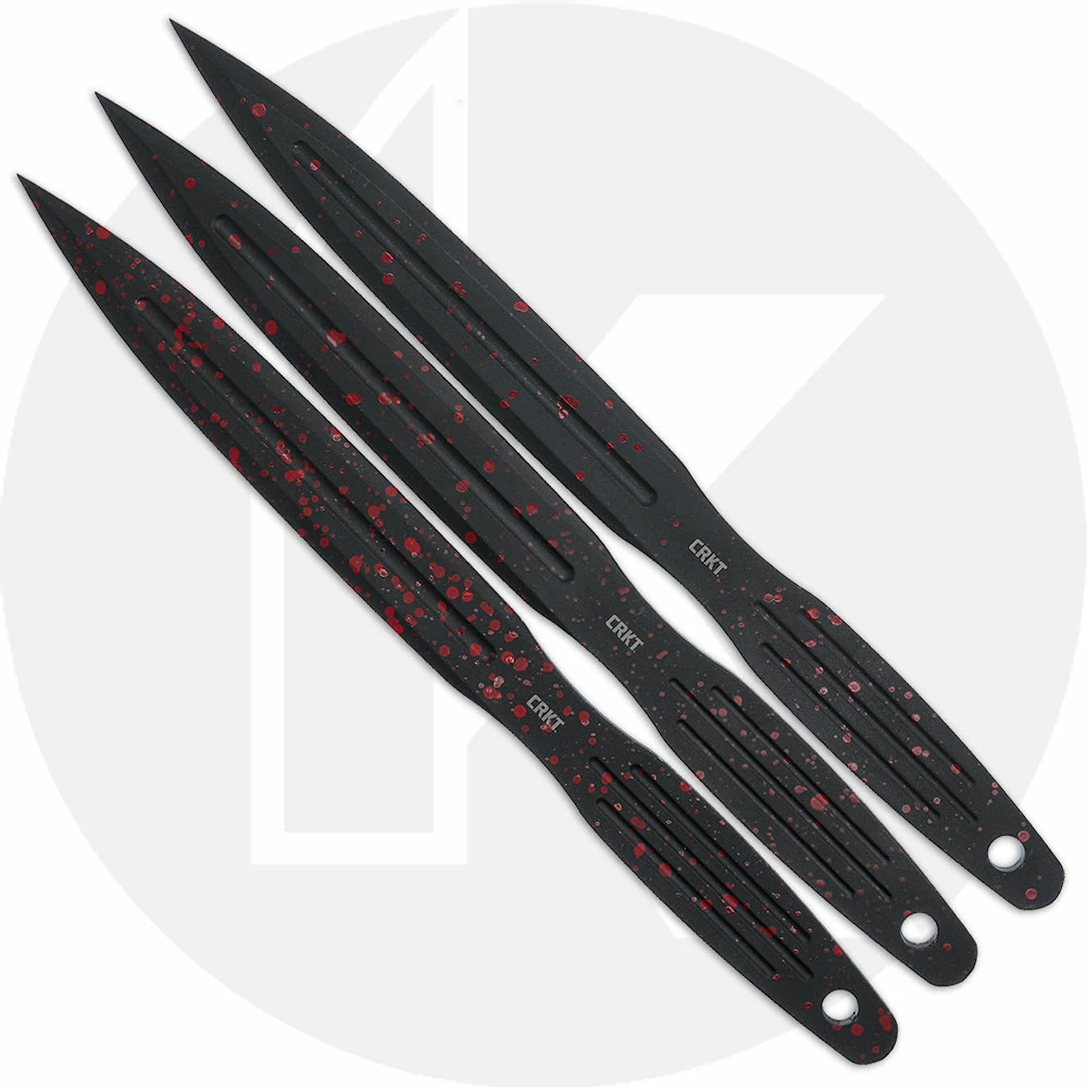 CRKT Knives CRKT Onion Throwing Knives K930RKP - Set Of 3 Throwers With Sheath 3 CRKT Knives CRKT Onion Throwing Knives K930RKP - Set Of 3 Throwers With Sheath