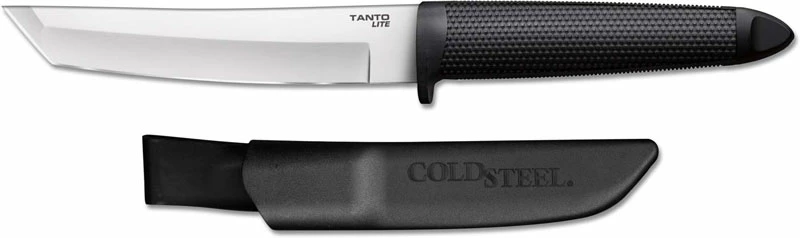 Cold Steel Knives Cold Steel Tanto Lite 20TL - Value Price EDC - Stainless Steel Tanto Fixed Blade - Textured Black Handle - Polymer Belt Sheath 4 Cold Steel Knives Cold Steel Tanto Lite 20TL - Value Price EDC - Stainless Steel Tanto Fixed Blade - Textured Black Handle - Polymer Belt Sheath - Image 2