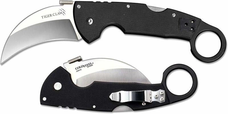 Cold Steel Knives Cold Steel Tiger Claw 22C Karambit Knife - S35VN Hawkbill Blade - Black G10 Handle With Ring Pommel 4 Cold Steel Knives Cold Steel Tiger Claw 22C Karambit Knife - S35VN Hawkbill Blade - Black G10 Handle With Ring Pommel - Image 2