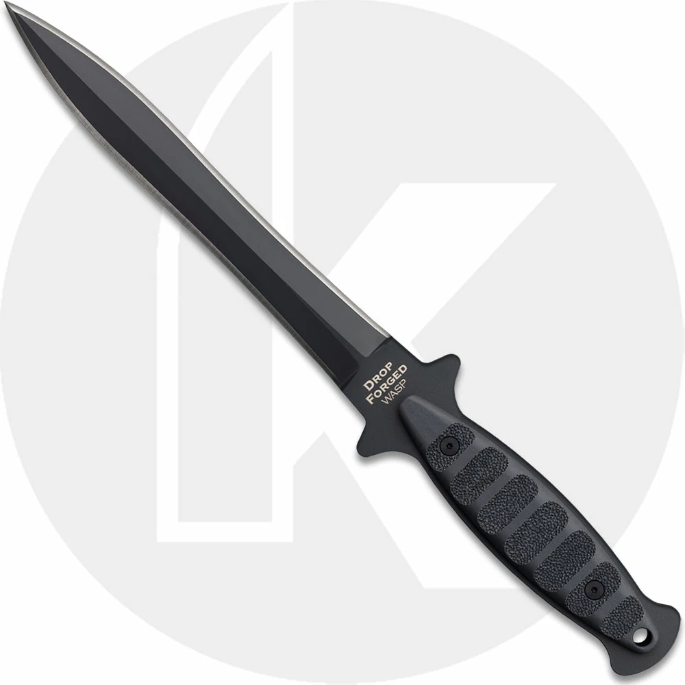 Cold Steel Knives Cold Steel Drop Forged Wasp 36MCD - Black Double Edge Spear Point - Full Tang - Black Synthetic Scales 3 Cold Steel Knives Cold Steel Drop Forged Wasp 36MCD - Black Double Edge Spear Point - Full Tang - Black Synthetic Scales