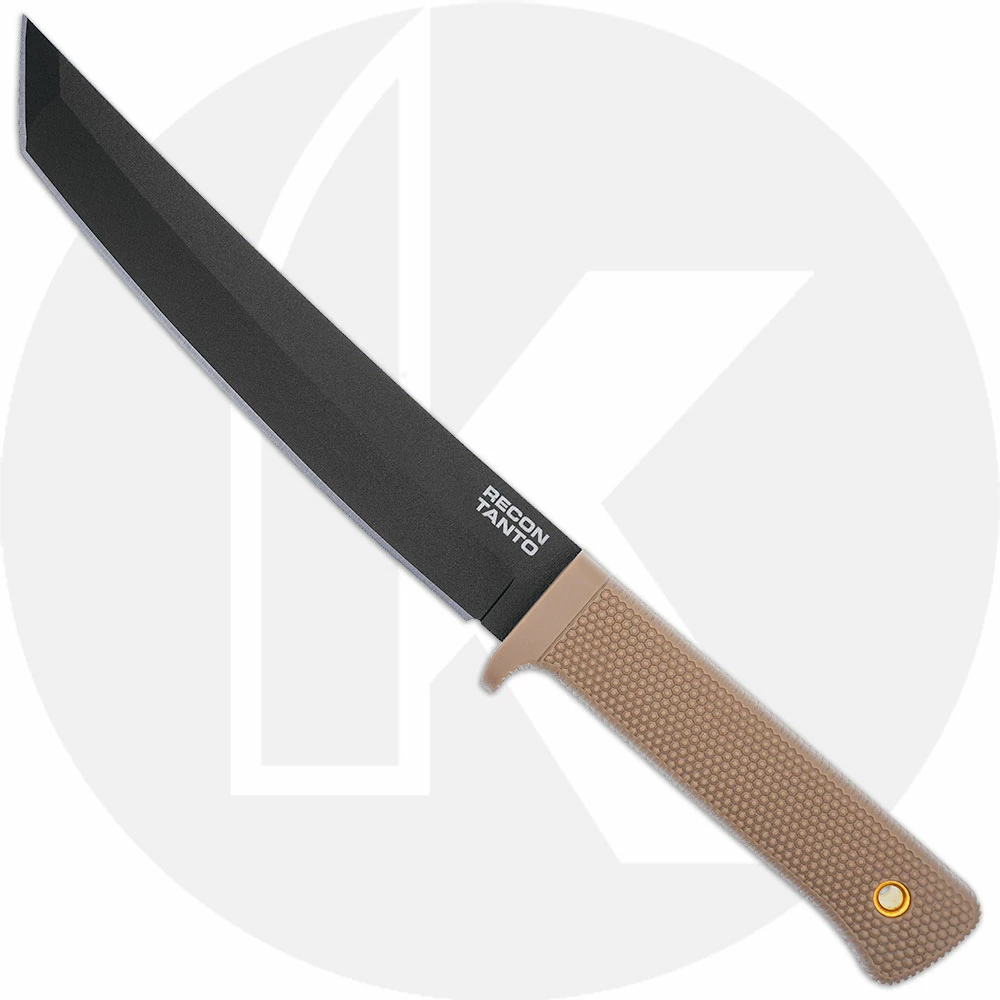 Cold Steel Knives Cold Steel Recon Tanto - Black SK-5 Tanto Fixed Blade - Desert Tan Kray-Ex - 49LRT-DTBK 3 Cold Steel Knives Cold Steel Recon Tanto - Black SK-5 Tanto Fixed Blade - Desert Tan Kray-Ex - 49LRT-DTBK
