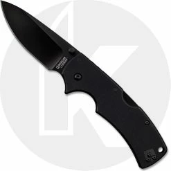 Cold Steel Knives Cold Steel 58B American Lawman Knife S35VN Black Drop Point Black G10 Tri-Ad Lock Folder
