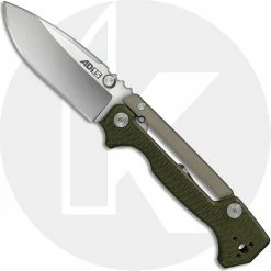 Cold Steel Knives Cold Steel AD-15 58SQ Knife Andrew Demko S35VN Spear Point Green G10 Scorpion Lock Folder