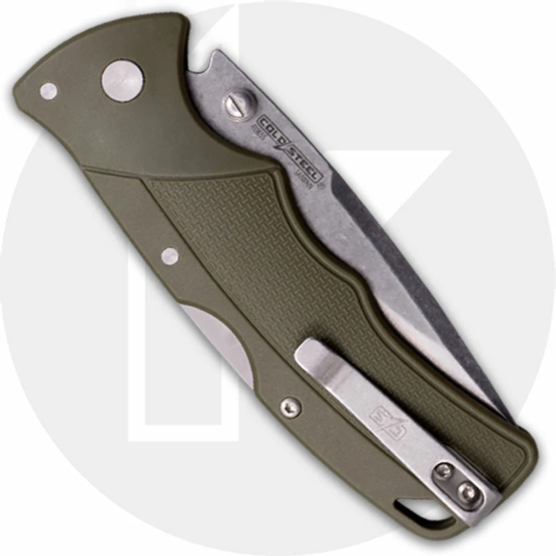 Cold Steel Knives Cold Steel Verdict FL-C3SPSSODG - Stonewash 4116SS Spear Point - OD Green GFN - Tri-Ad Lock Folder 4 Cold Steel Knives Cold Steel Verdict FL-C3SPSSODG - Stonewash 4116SS Spear Point - OD Green GFN - Tri-Ad Lock Folder - Image 2