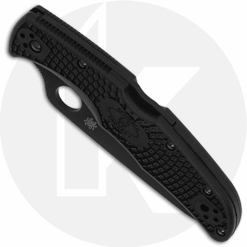Spyderco Knives: Spyderco Endura 4 Lightweight, Black Part Serrated, SP-C10PSBBK 4 Spyderco Knives: Spyderco Endura 4 Lightweight, Black Part Serrated, SP-C10PSBBK - Image 2