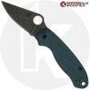 Spyderco Knives MODIFIED Spyderco Para 3 Knife With Acid Stonewash Blade + KP Blue Linen Micarta Scales + All Black Hardware -Cheap Case Knives Store KP BLUEMICARTA OPEN FRONT