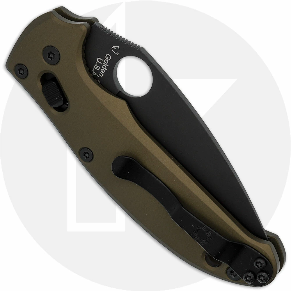 Spyderco Knives MODIFIED Spyderco Manix 2 Knife With Black DLC Blade + AWT Linerless Manix FDE Scales + Light Spring Kit 4 Spyderco Knives MODIFIED Spyderco Manix 2 Knife With Black DLC Blade + AWT Linerless Manix FDE Scales + Light Spring Kit - Image 2