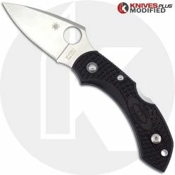 Spyderco Knives MODIFIED Spyderco S30V Dragonfly - Satin Blade - Black Rit Dyed Handle