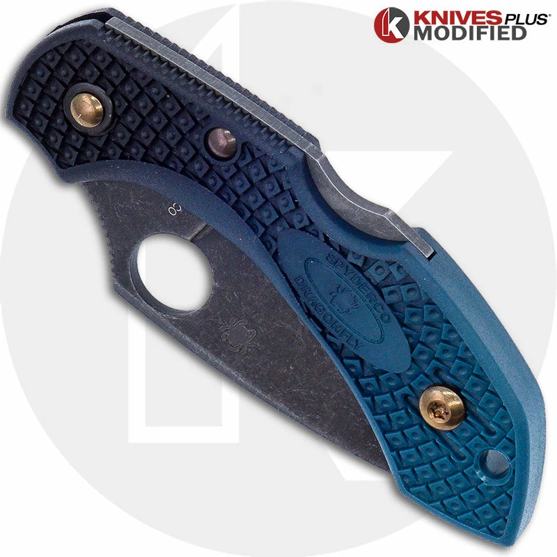 Spyderco Knives MODIFIED Spyderco K390 Dragonfly Knife - Acid Stonewash - Heat Color Hardware - Rit Dye Fade 4 Spyderco Knives MODIFIED Spyderco K390 Dragonfly Knife - Acid Stonewash - Heat Color Hardware - Rit Dye Fade - Image 2