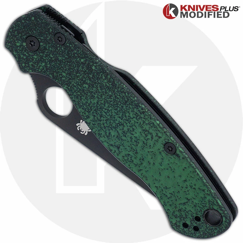 Spyderco Knives MODIFIED Spyderco Paramiliary 2 Knife - Black DLC - AWT Custom Anodized Scales 4 Spyderco Knives MODIFIED Spyderco Paramiliary 2 Knife - Black DLC - AWT Custom Anodized Scales - Image 2