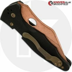Spyderco Knives MODIFIED Spyderco Yojimbo 2 Knife - COPPERWASH - C85GP2 -Cheap Case Knives Store KP C85GP2 2 CLOSED BACK LOGO