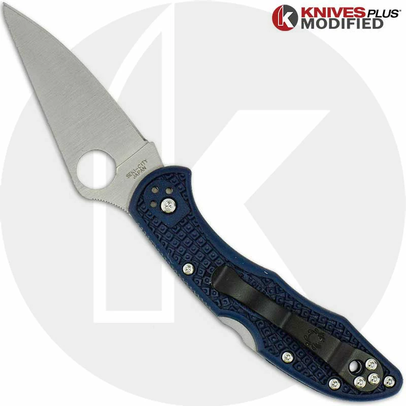 Spyderco Knives MODIFIED Spyderco Delica 4 - Youre My Boy Blue - Satin - Rit Dyed 4 Spyderco Knives MODIFIED Spyderco Delica 4 - Youre My Boy Blue - Satin - Rit Dyed - Image 2