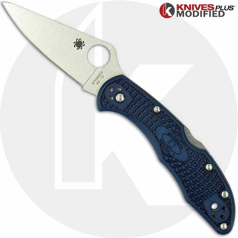 Spyderco Knives MODIFIED Spyderco Delica 4 - Youre My Boy Blue - Satin - Rit Dyed 3 Spyderco Knives MODIFIED Spyderco Delica 4 - Youre My Boy Blue - Satin - Rit Dyed