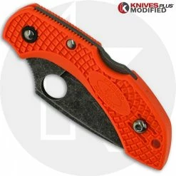 Spyderco Knives MODIFIED Spyderco Dragonfly 2 - ACID WASH - Orange Handle -Cheap Case Knives Store KP DRAGONFLY1 2 NEW FRONT CLOSED LOGO