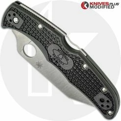 Spyderco Knives MODIFIED Spyderco Endura 4 Wharncliffe - Regrind - Satin Blade -Cheap Case Knives Store KP ENDURA 11 CLOSED FRONT LOGO