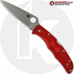 Spyderco Knives MODIFIED Spyderco Endura 4 - The Red Dragon - Rit Dyed Handle