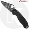 Spyderco Knives MODIFIED Spyderco Para 3 Knife - Black CPM S45VN Blade - Web Blade Engraving -Cheap Case Knives Store KP PARA3 21 OPEN FRONT