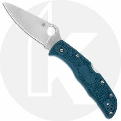 Spyderco Knives Spyderco Endela Lightweight K390 - C243FPK390 - K390 Drop Point - Blue FRN - Lock Back