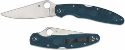 Spyderco Knives Spyderco Police 4 Lightweight K390 - C07FP4K390 - K390 Drop Point - Blue FRN - Lock Back