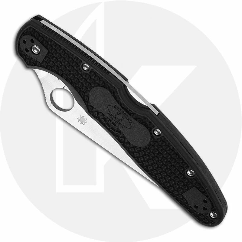 Spyderco Knives Spyderco C07PBK4 Police 4 Lightweight Knife - 4.39 Inch Drop Point - Black FRN Handle 4 Spyderco Knives Spyderco C07PBK4 Police 4 Lightweight Knife - 4.39 Inch Drop Point - Black FRN Handle - Image 2